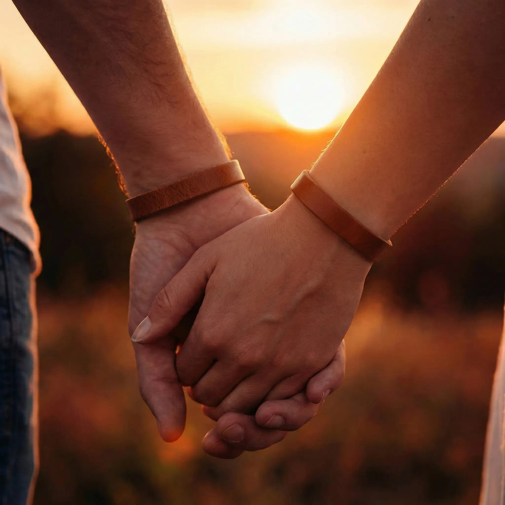 Personalisiertes Lederarmband handgefertigt | mit Wunschtext | Freundschaftsarmband Damen & Herren | Geschenkidee 8mm 10mm