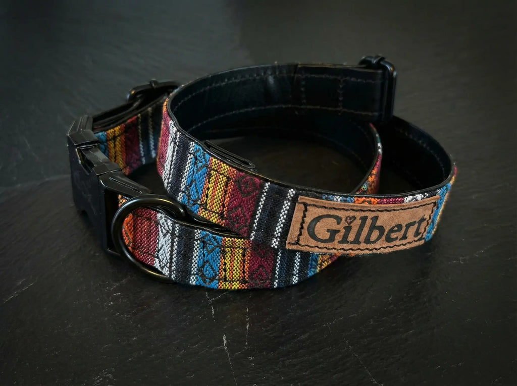 Personalisiertes Ethno-Hundehalsband | Handgefertigt & Wetterfest | im Boho Style