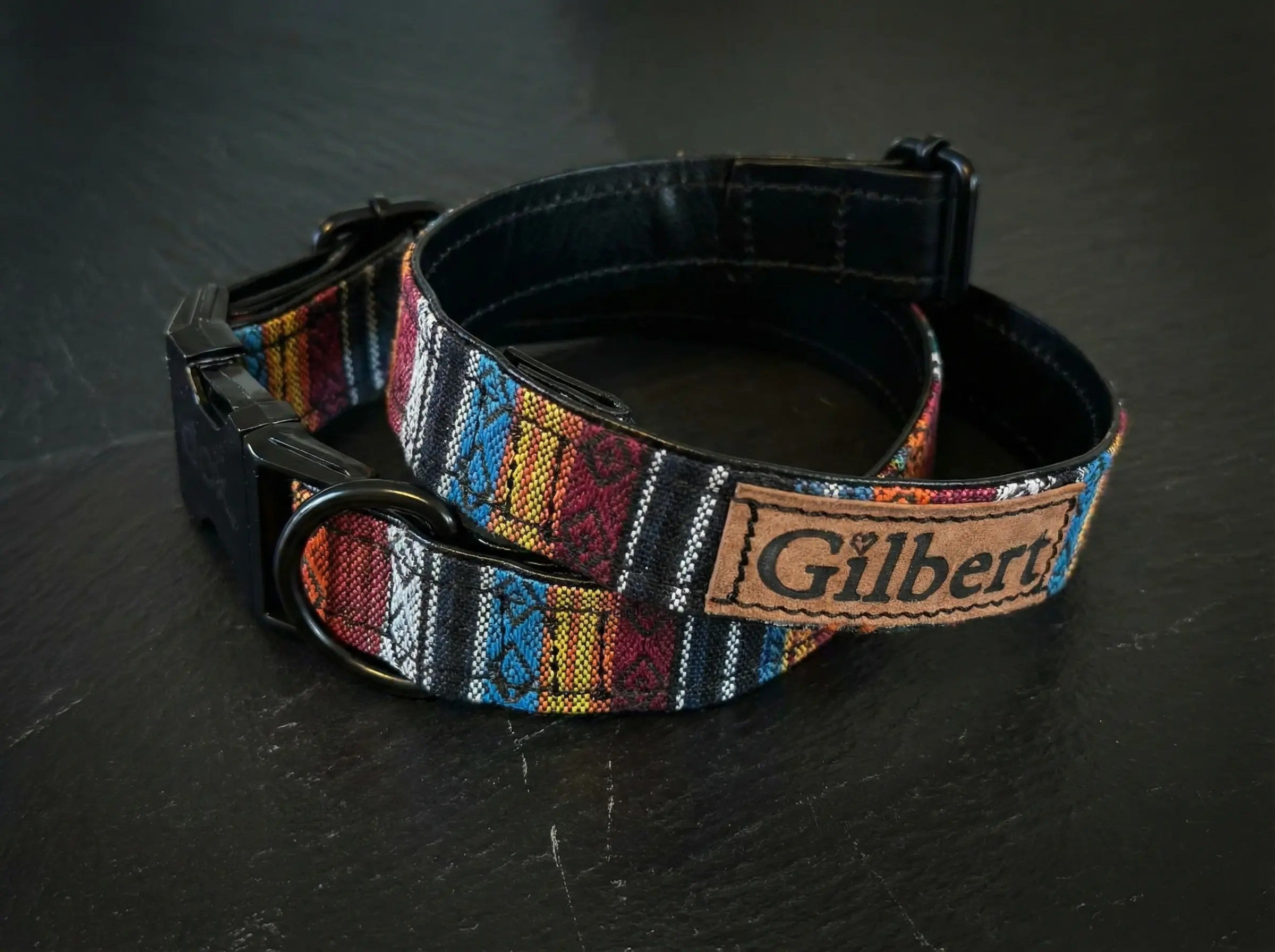 Personalisiertes Ethno-Hundehalsband | Handgefertigt & Wetterfest | im Boho Style