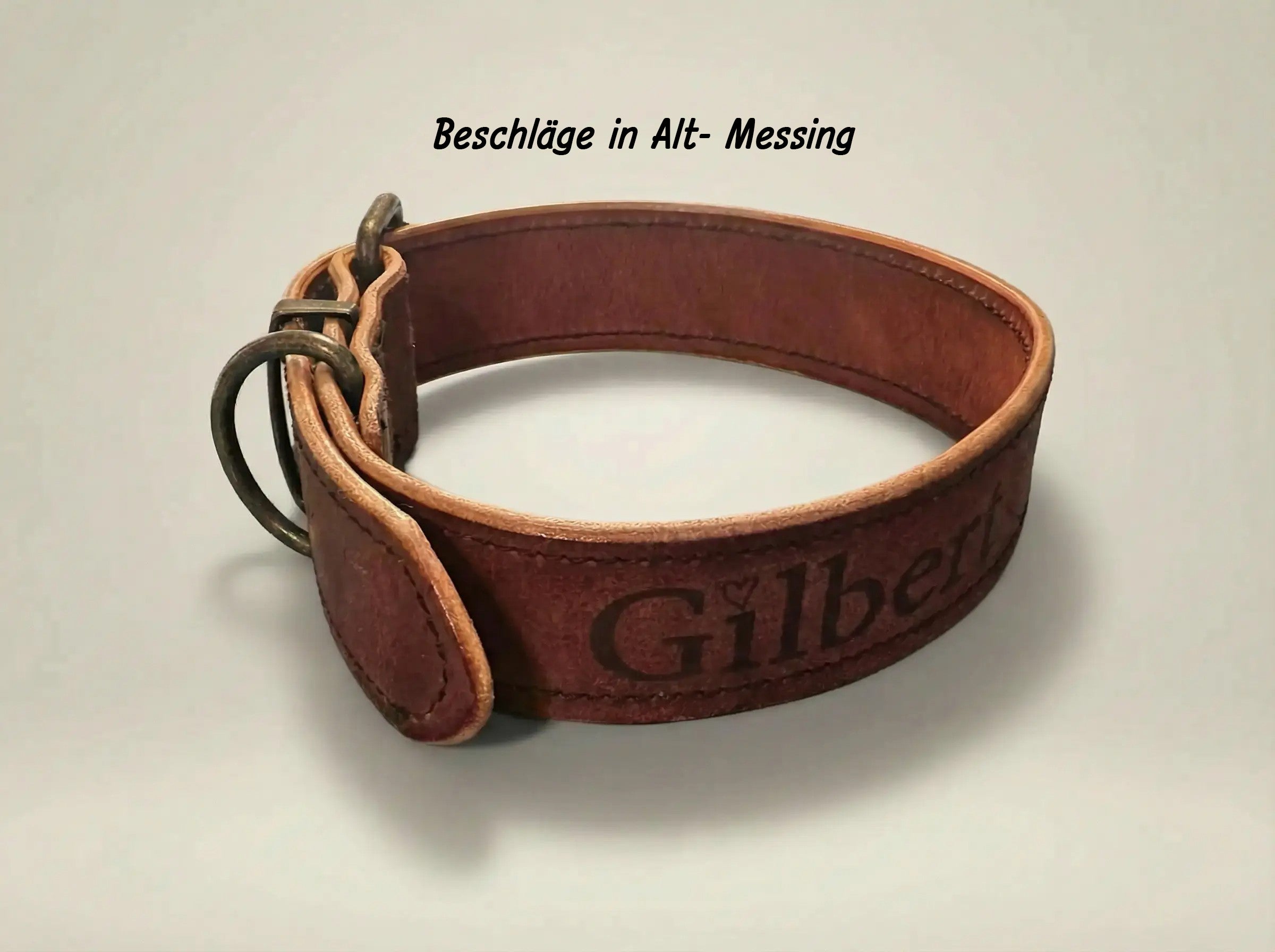 Personalisiertes Leder-Hundehalsband | Handgefertigt & Wetterfest | Echtes Leder | Weinrot