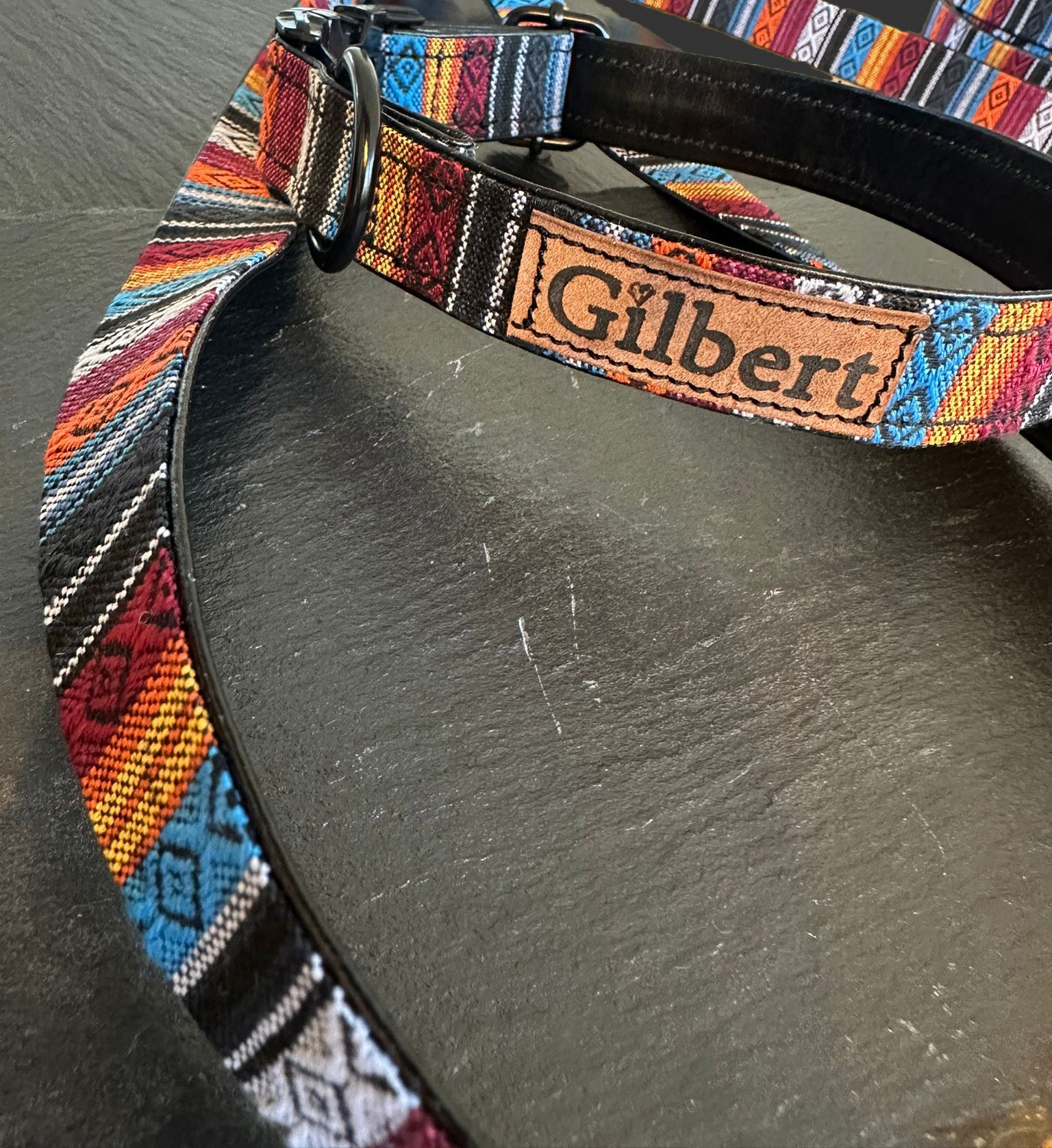Personalisiertes Ethno-Hundehalsband | Handgefertigt & Wetterfest | im Boho Style